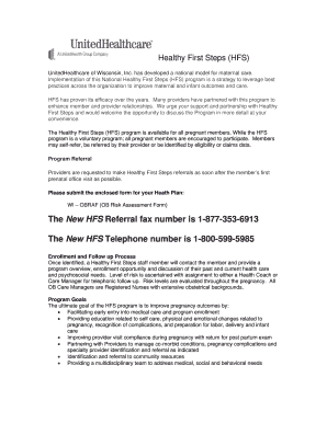 Healthy First Steps OB Risk Assessment Form