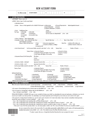 New Account Form