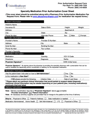Specialty Medication Prior Authorization Request Form