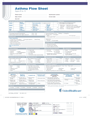 Asthma Management Worksheet for Ages 5 to 11