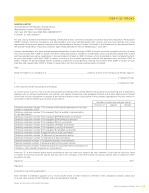 Santam Proxy Form