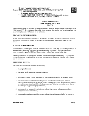 HIV Testing Consent Form