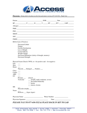 Patient Medical History Form