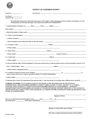 Florida Notice of Commencement