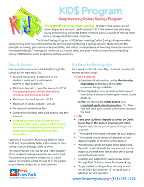 KID$ Program Membership Application