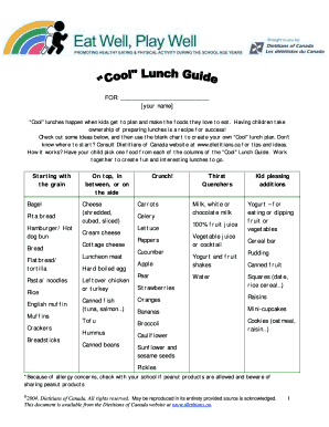 Cool Lunch Planning Guide