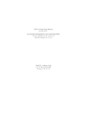 2010 Exempt Organization Tax Return