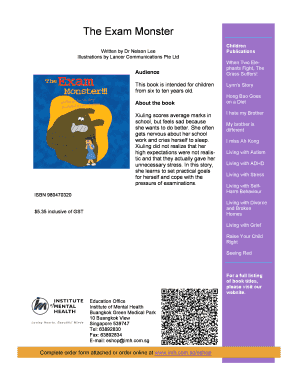 The Exam Monster Book Order Form