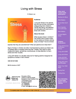 Living with Stress Book Order Form