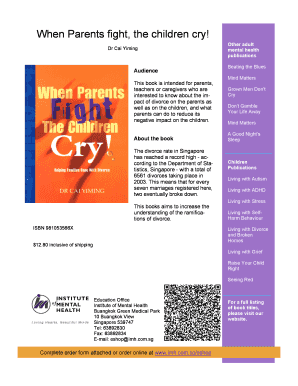 Book Order Form for Mind Matters
