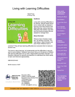 Living with Learning Difficulties Book Order Form
