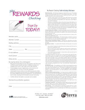 My Rewards Checking Truth-in-Savings Disclosure