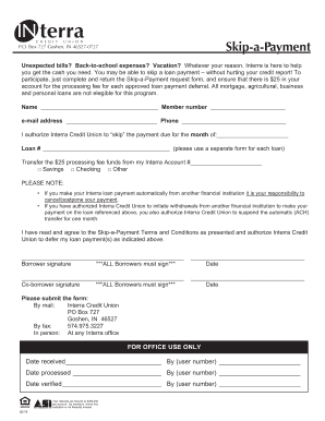 Skip-a-Payment Request Form