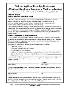 Medicare Supplement Replacement Notice