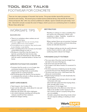 Footwear Safety Guidelines for Concrete Floors
