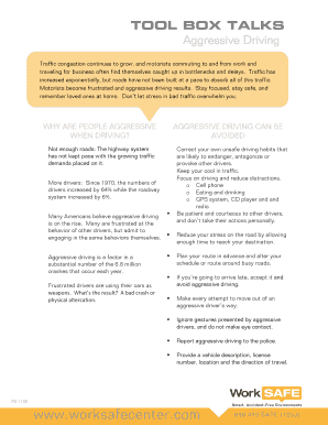 Aggressive Driving Safety Notice
