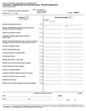 California Transportation Report Request Form