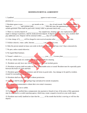 Roommate Rental Agreement