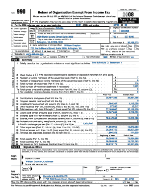 Form 990 Return of Organization Exempt From Income Tax
