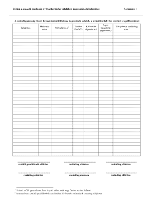 Hungarian Family Farm Registration Application