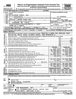 Form 990 Return of Organization Exempt From Income Tax