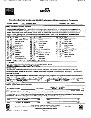 Maryland Residential Property Disclosure Statement