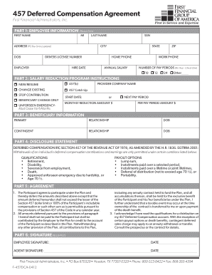 457 Deferred Compensation Agreement