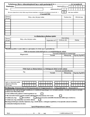 Hungarian Farm Production Declaration Form