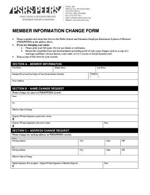 Member Information Change Form