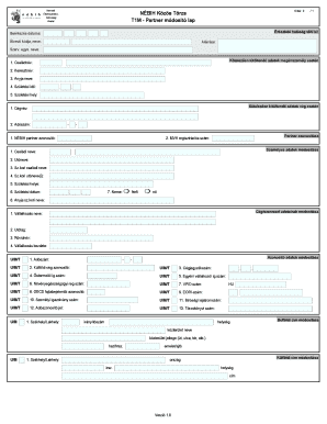 NÉBIH Partner Modification Form