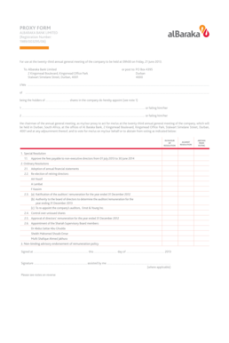 Albaraka Bank Proxy Form