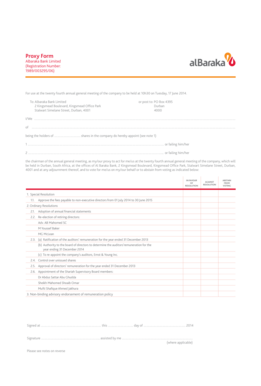 Albaraka Bank Proxy Form