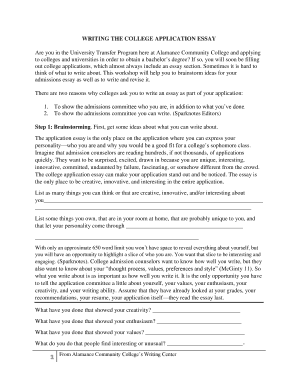 College Application Essay Guide