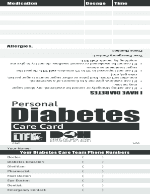 New York Diabetes Care Card