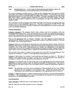 CMS-2552-96 Worksheet M-1