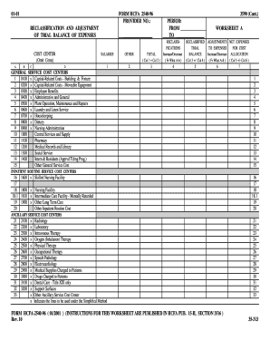 HCFA 2540-96 Form