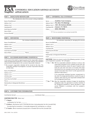 Coverdell ESA Application Form