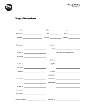 Change of Address Form