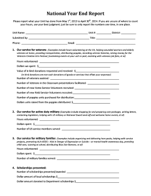 National Year End Report