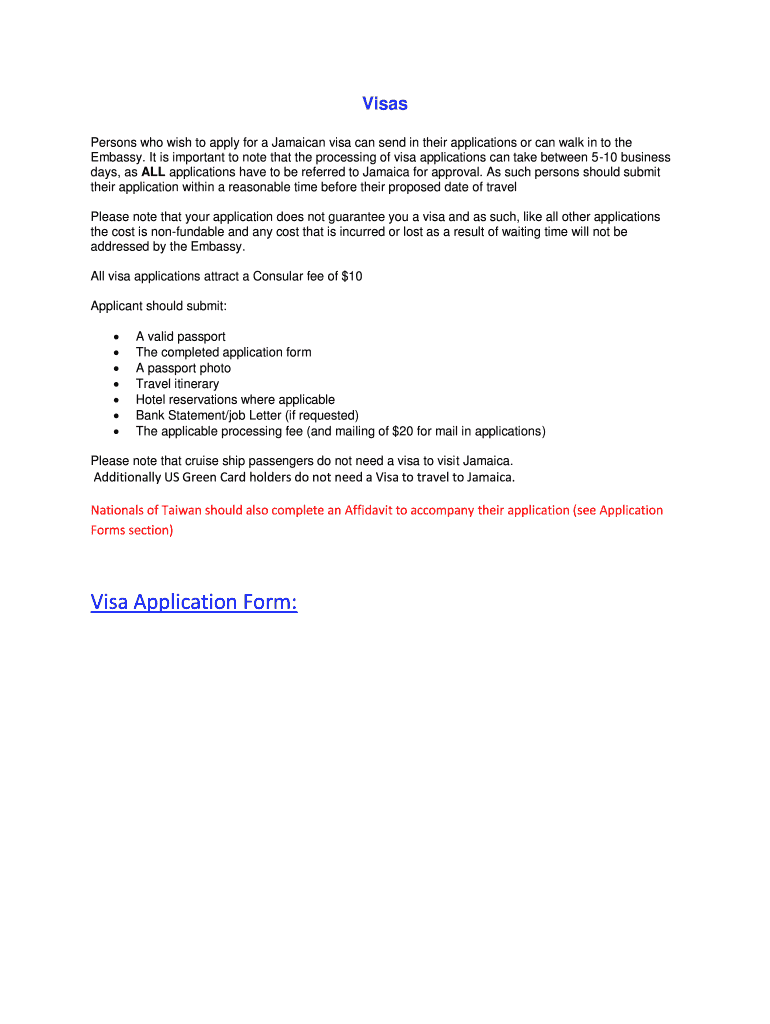 Fillable Online Embassyofjamaica Visa Application Form Jamaican Embassy Embassyofjamaica Fax Fillable Online Embassyofjamaica Visa Application Form Jamaican Embassy Embassyofjamaica Fax