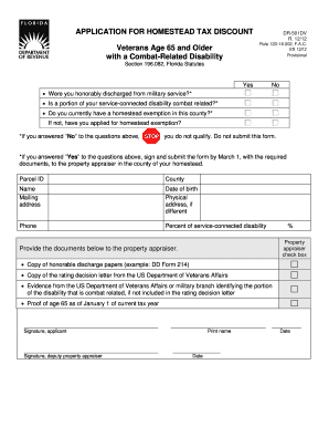Florida Homestead Tax Discount Application