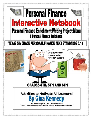 5th Grade Financial Literacy Budget Activity
