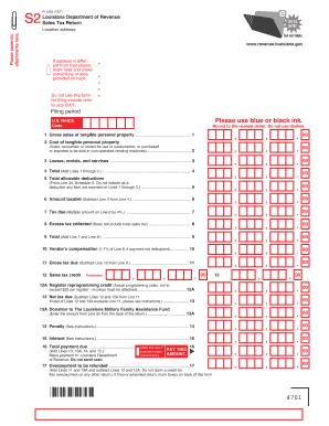 Louisiana Sales Tax Return