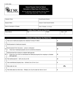 Natural Disaster Claim for Refund