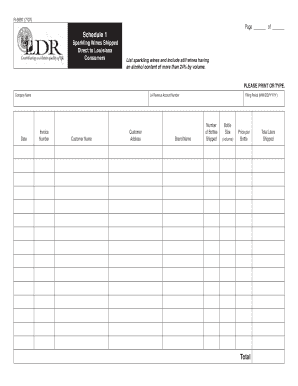 Louisiana Sparkling Wines Shipment Report