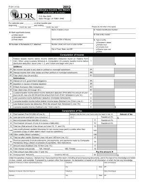 Louisiana Fiduciary Income Tax Return