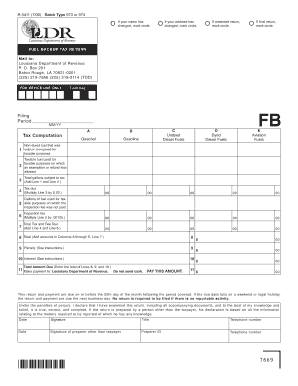 Louisiana Fuel Backup Tax Return