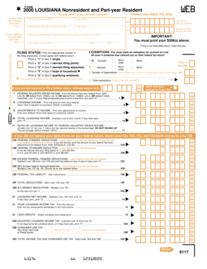 Louisiana Nonresident and Part-year Resident Tax Form IT-540B