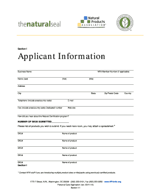 Personal Care Application 031714 v01 jadocx - npainfo