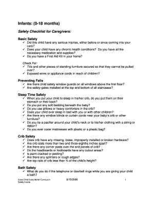 Safety Checklist for Caregivers